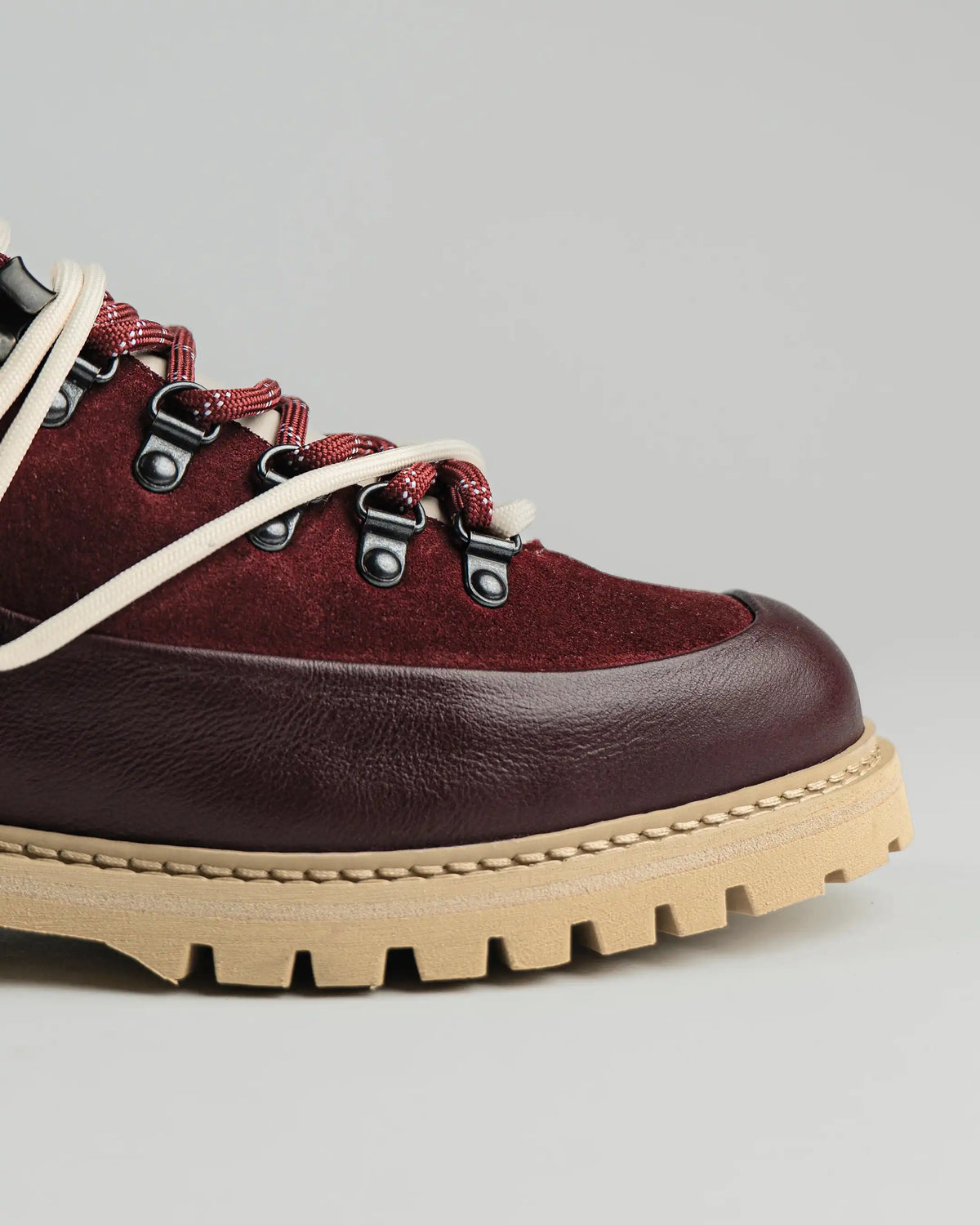 Reinforced leather at the toe.