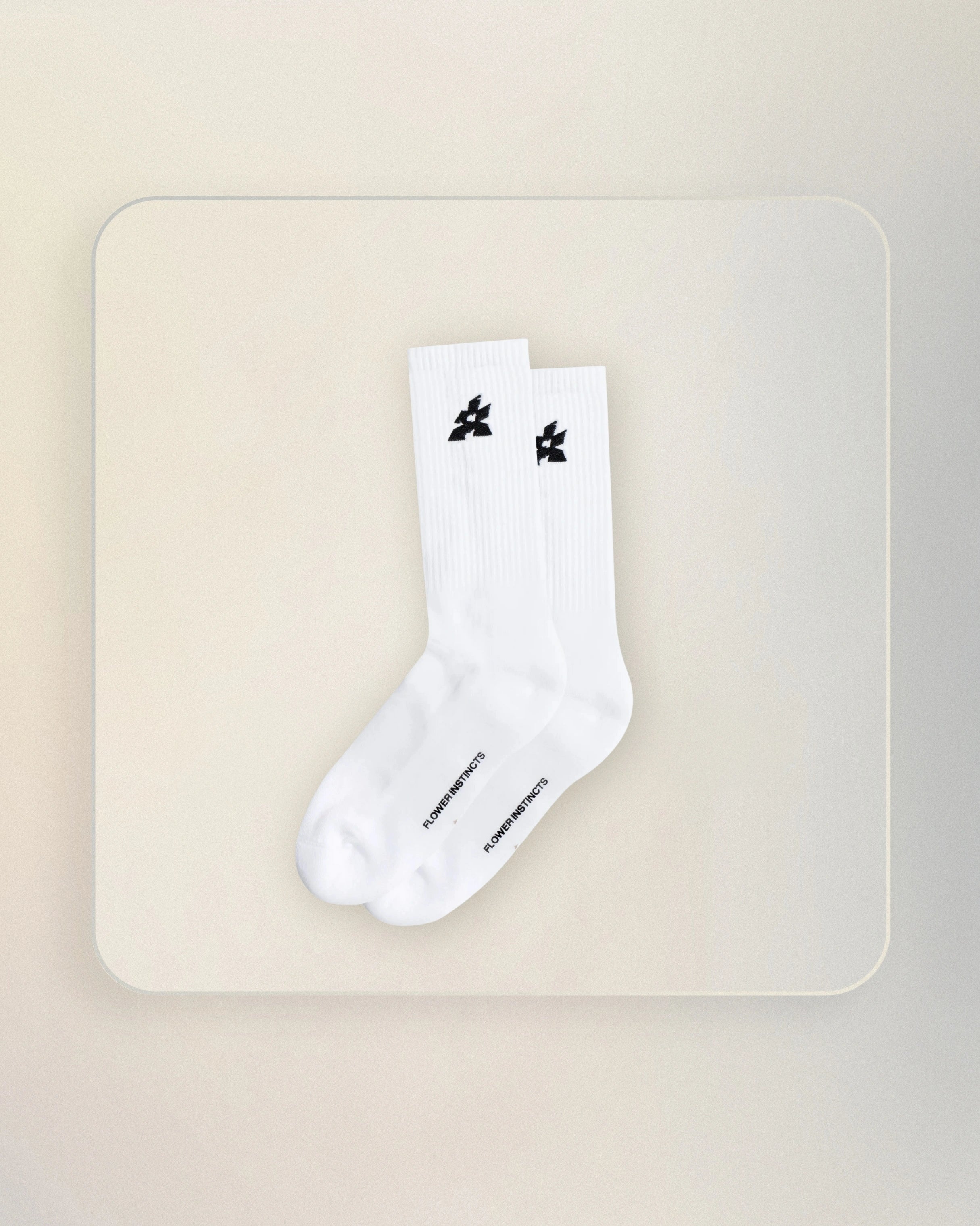 CHAUSSETTES FLOWER BLANCHES