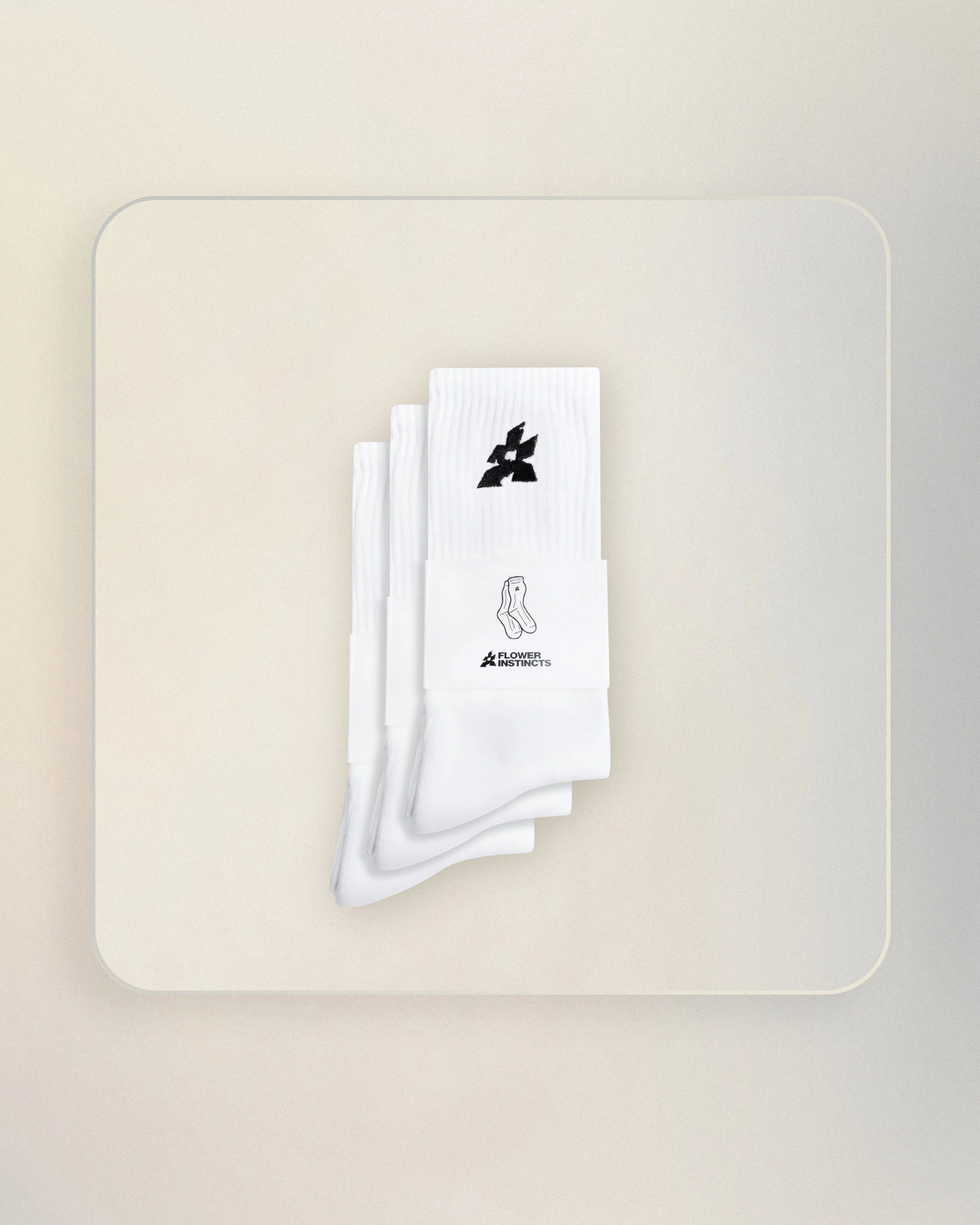 CHAUSSETTES FLOWER BLANCHES 3-PACK