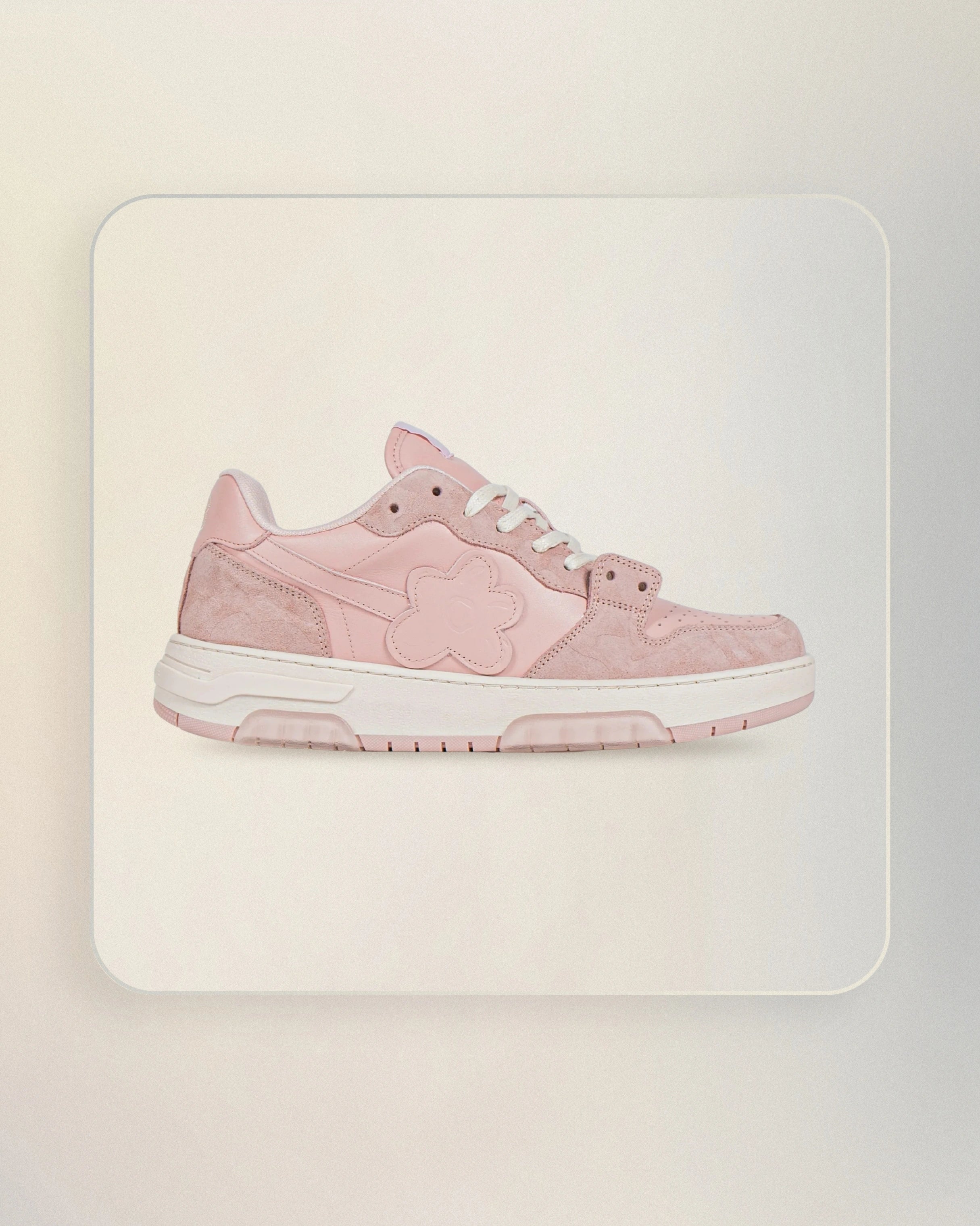 SNEAKERS FLOWER LOOPS ROSE
