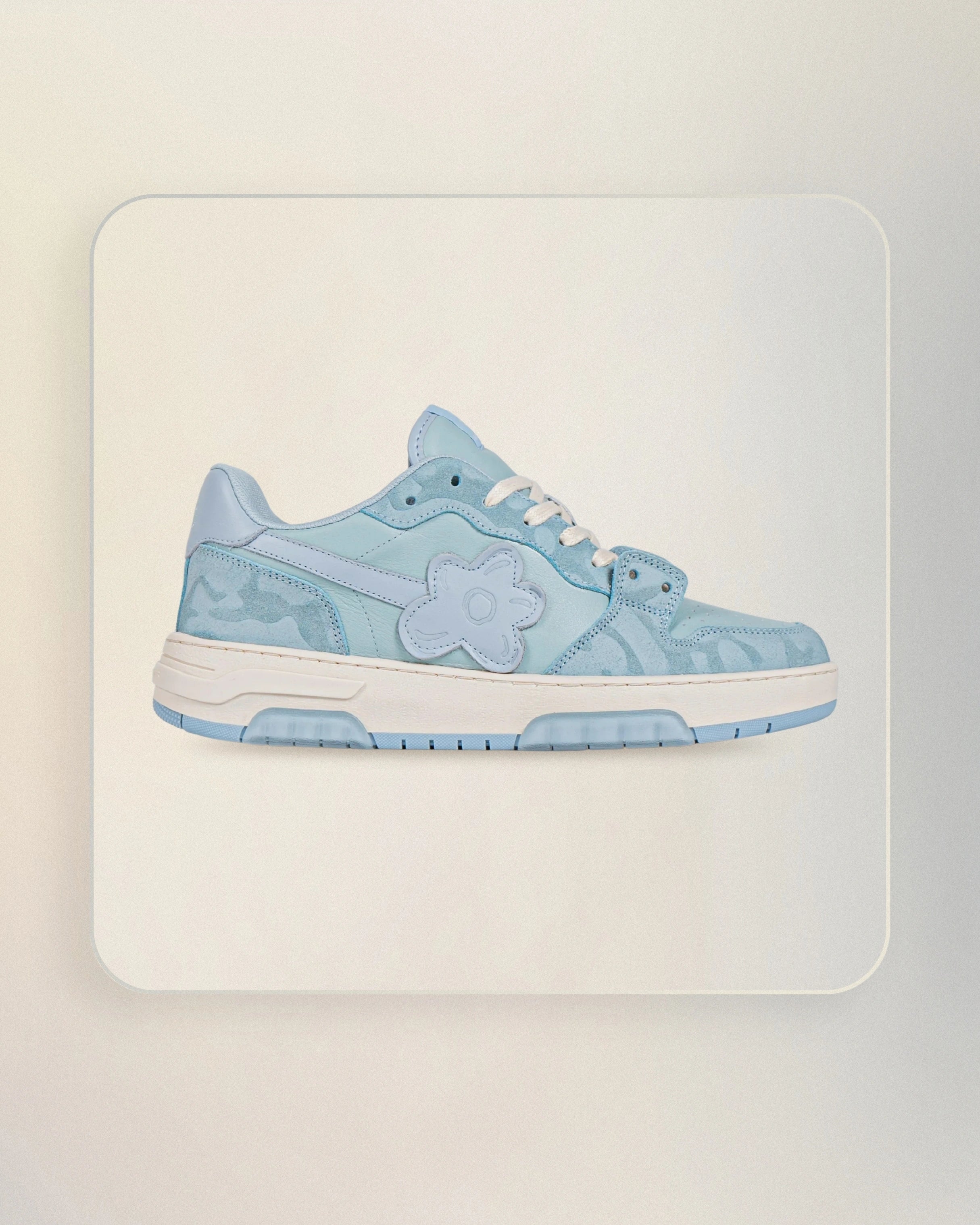 SNEAKERS FLOWER LOOPS BLEU