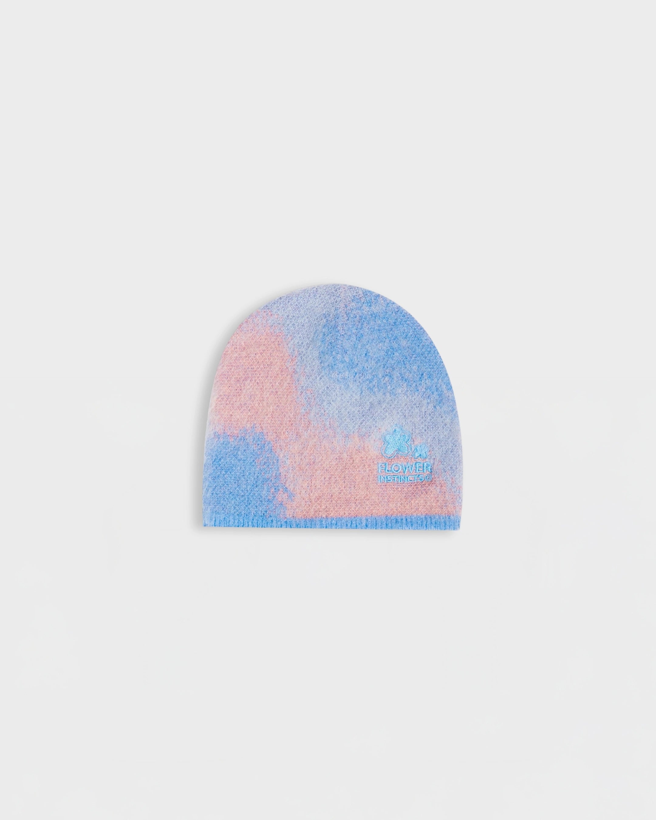 FLOWER BEANIE PINK & BLUE