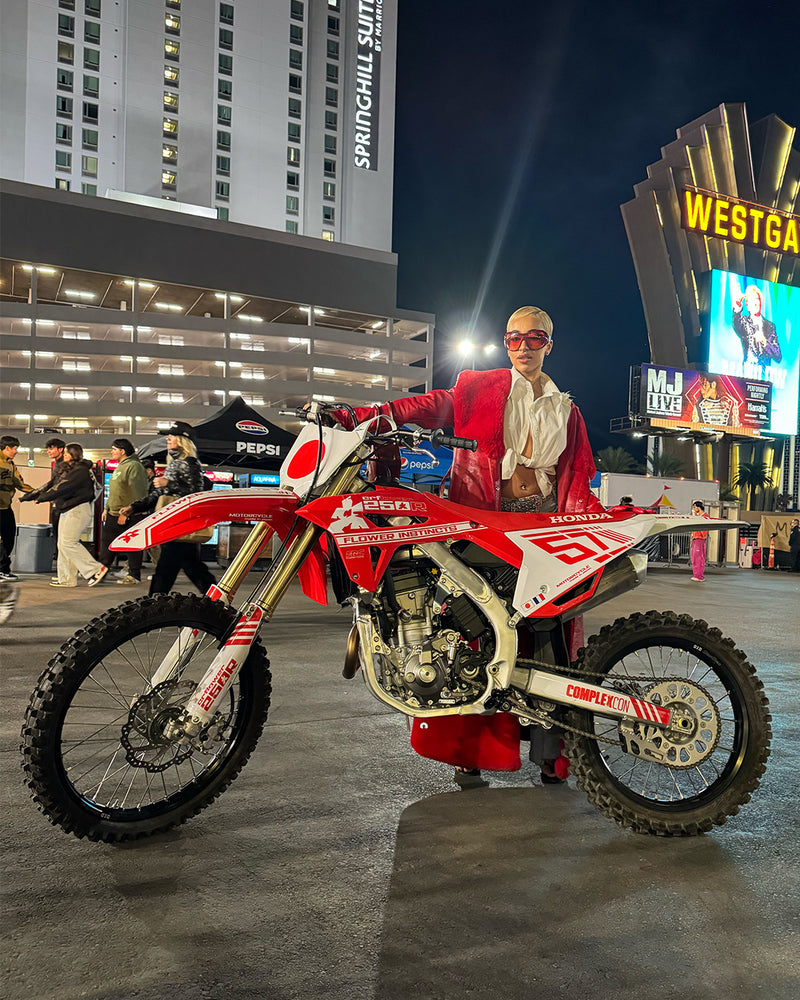 Flower Instincts at ComplexCon Las Vegas 2024 — custom Honda CRF 250R for the Motor collection