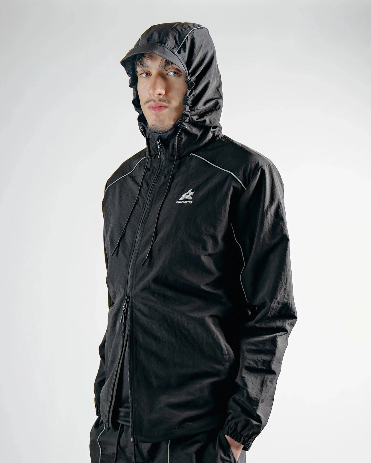 Flower Instincts ACTIVEWEAR JACKET BLACK  – Italian Leather & Suede – Handcrafted in Portugal