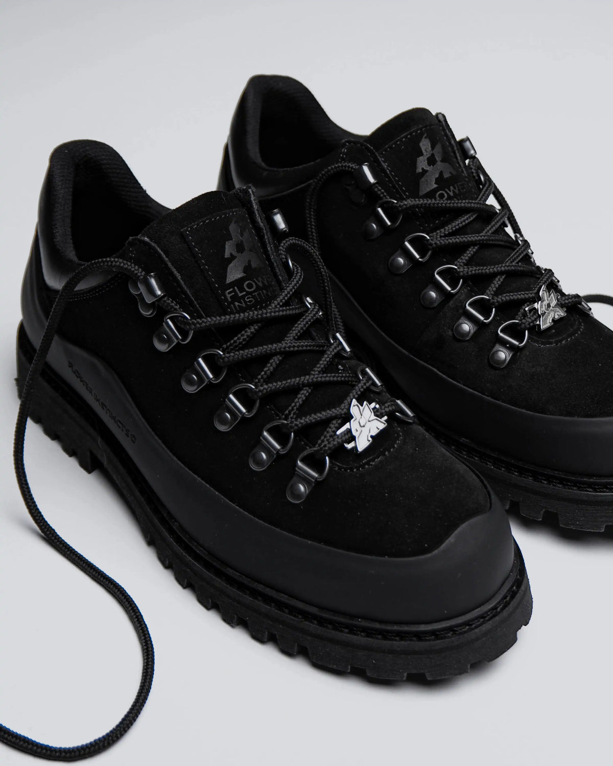 Flower Instincts BOOTED GOAT BLACK  – Italian Leather & Suede – Handcrafted in Portugal