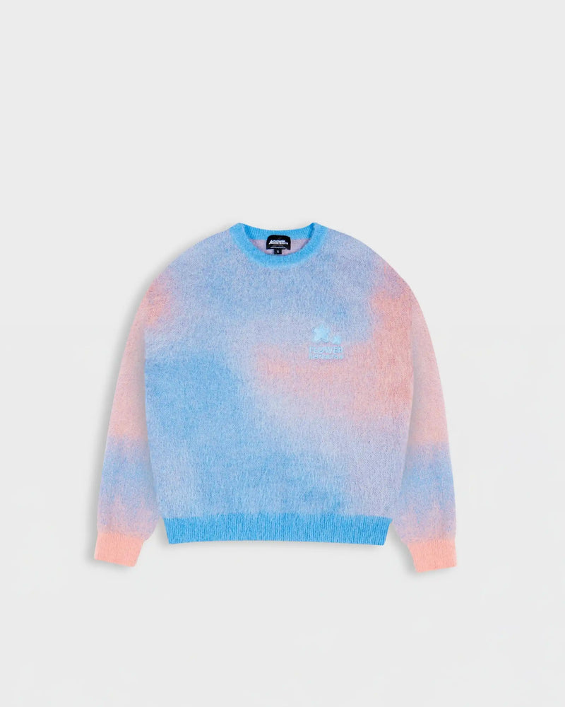 PULL MOHAIR ROSE/BLEU 