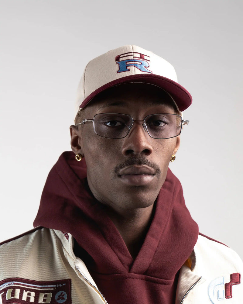 HAT FLOWER GTR RED BORDEAUX