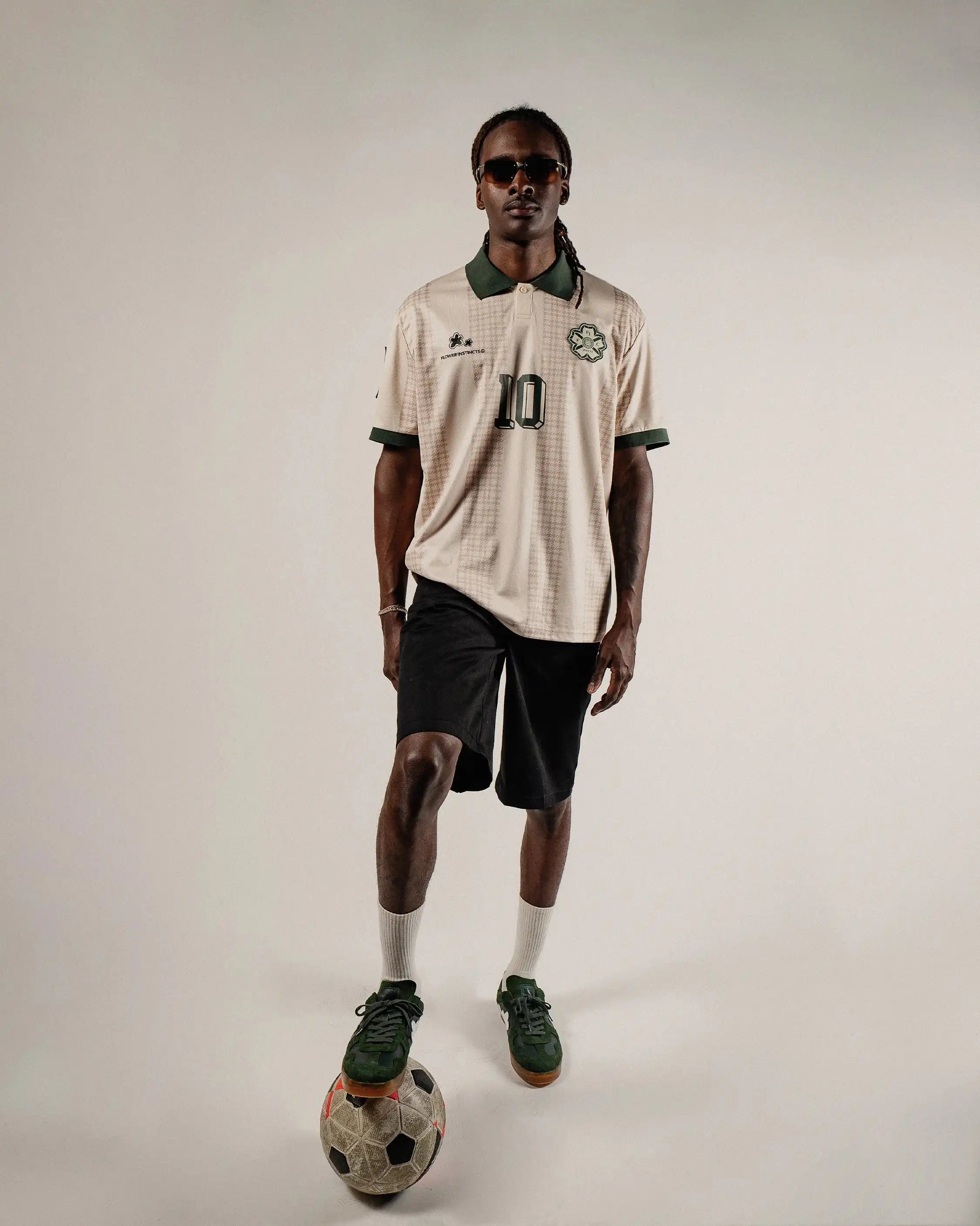 JOGA Soccer Jersey: Beige Ethical Streetwear – FLOWER INSTINCTS