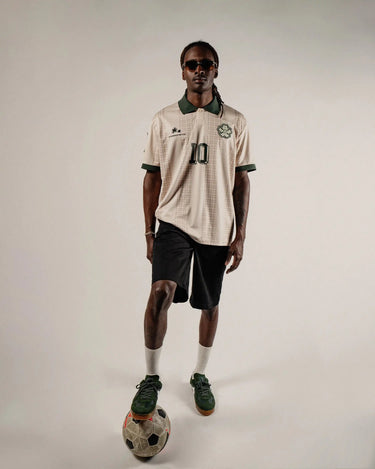 JOGA Soccer Jersey: Beige Ethical Streetwear – FLOWER INSTINCTS