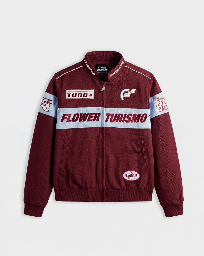 RACING JACKET FLOWER GTR BORDEAUX RED