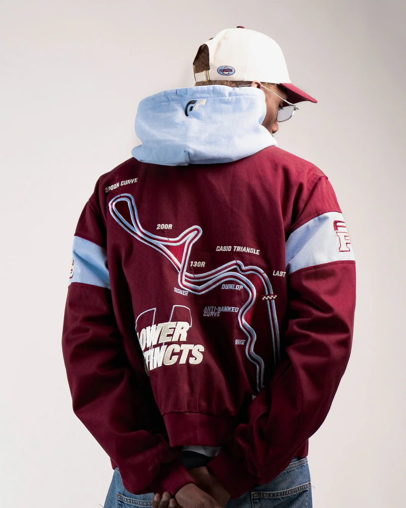 RACING JACKET FLOWER GTR BORDEAUX RED
