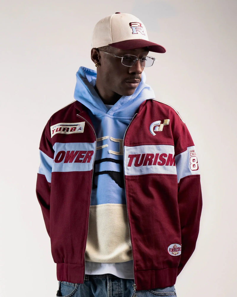 RACING JACKET FLOWER GTR BORDEAUX RED