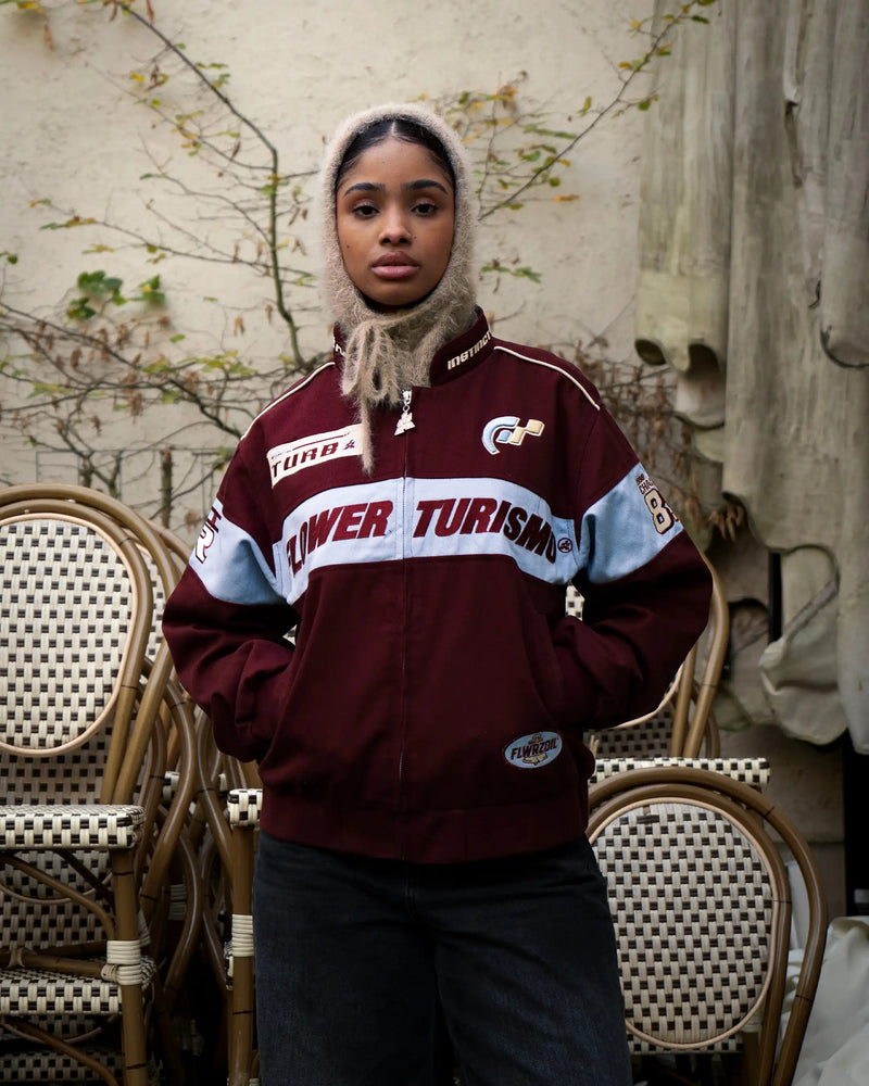 RACING JACKET FLOWER GTR BORDEAUX RED