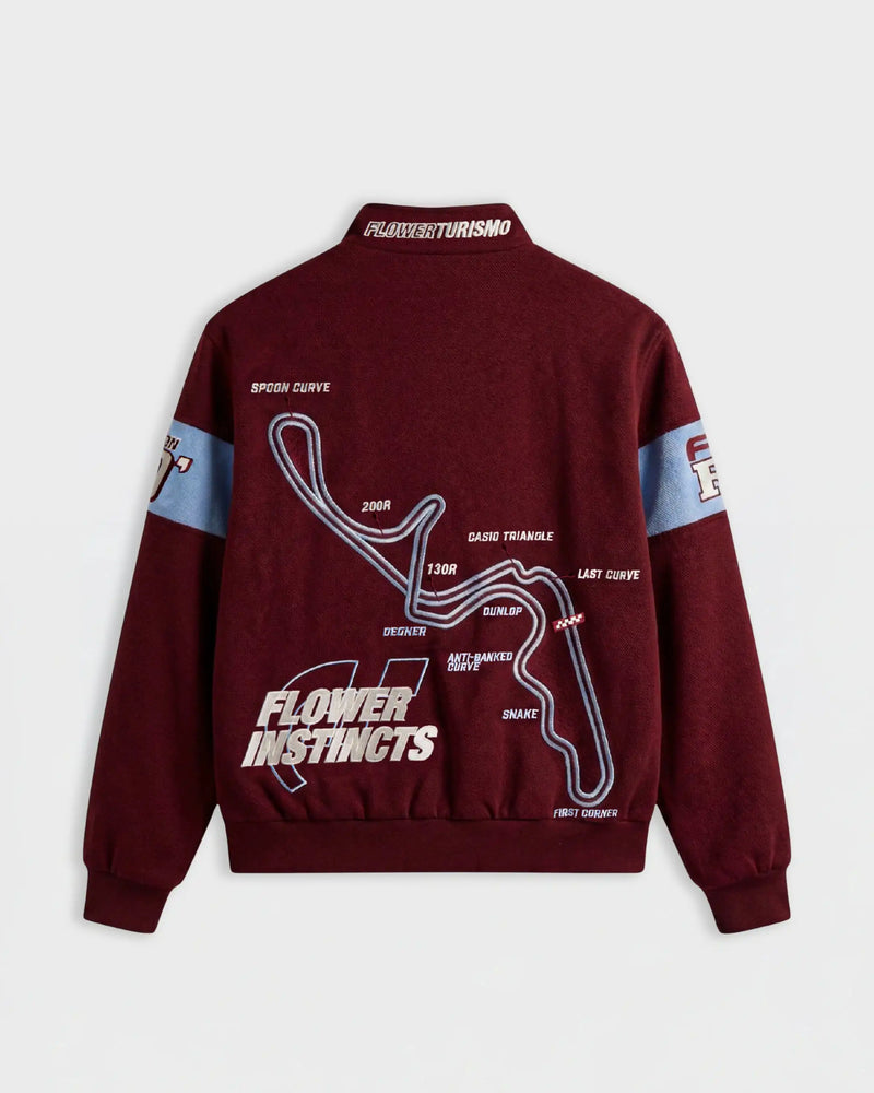 RACING JACKET FLOWER GTR BORDEAUX RED