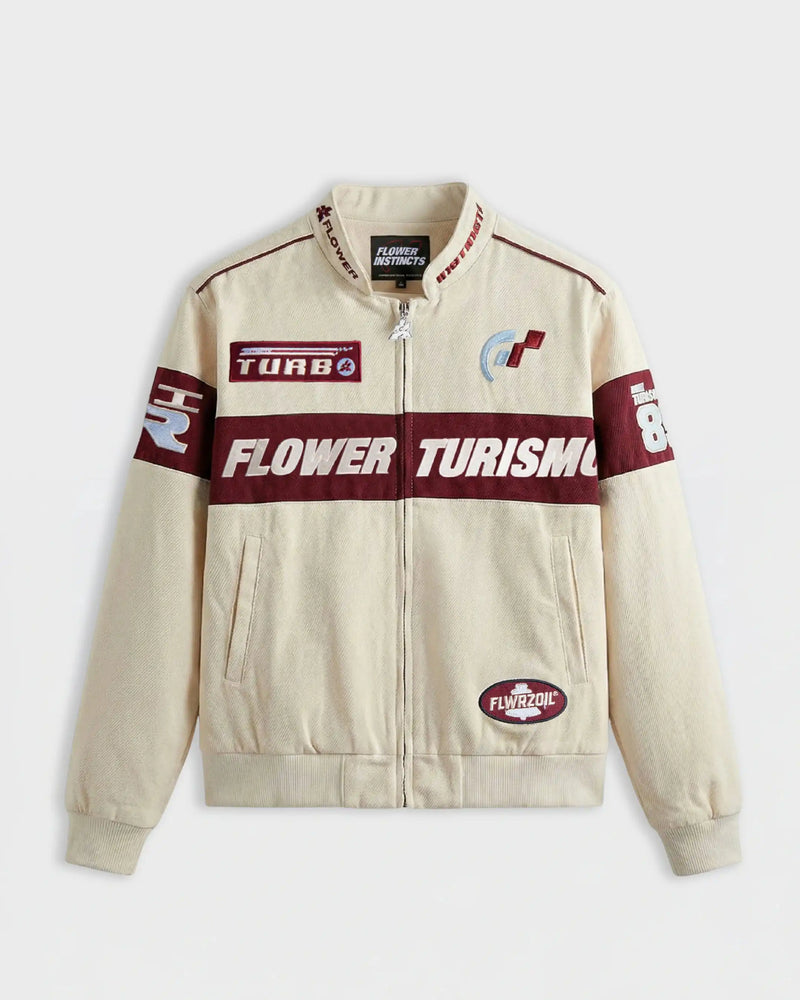VESTE RACING FLOWER TURISMO BEIGE