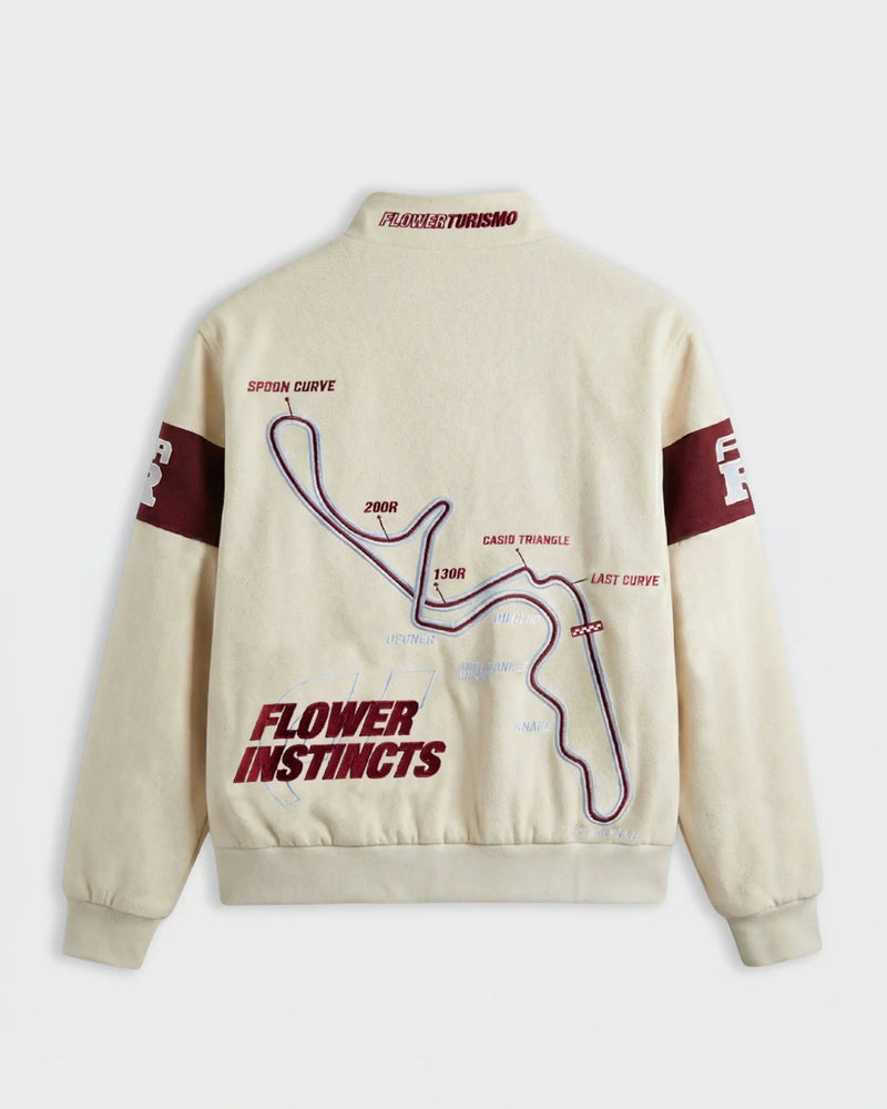 VESTE RACING FLOWER TURISMO BEIGE