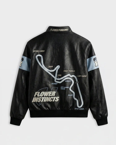 Racing Jacket GTR Leather Black — Leather Jacket | Flower