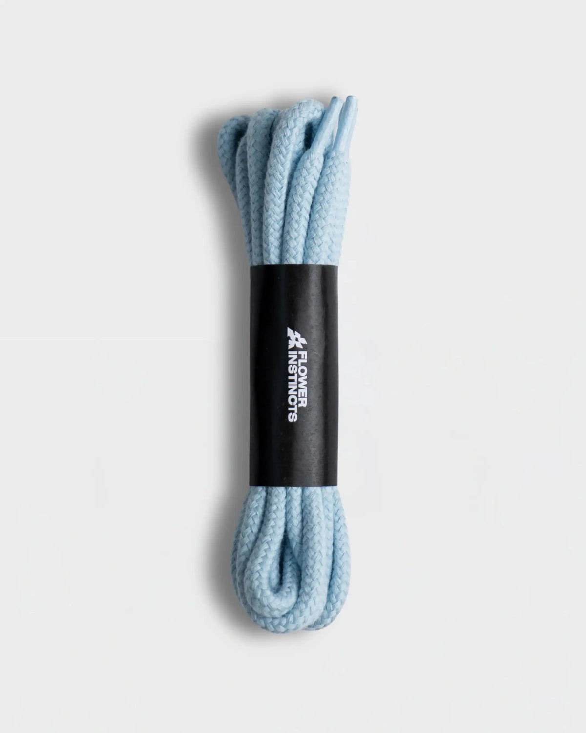 Flower Instincts ROUND BRAIDED LACES BLUE - 135CM  – Italian Leather & Suede – Handcrafted in Portugal
