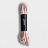 Flower Instincts ROUND BRAIDED LACES PINK - 135CM  – Italian Leather & Suede – Handcrafted in Portugal