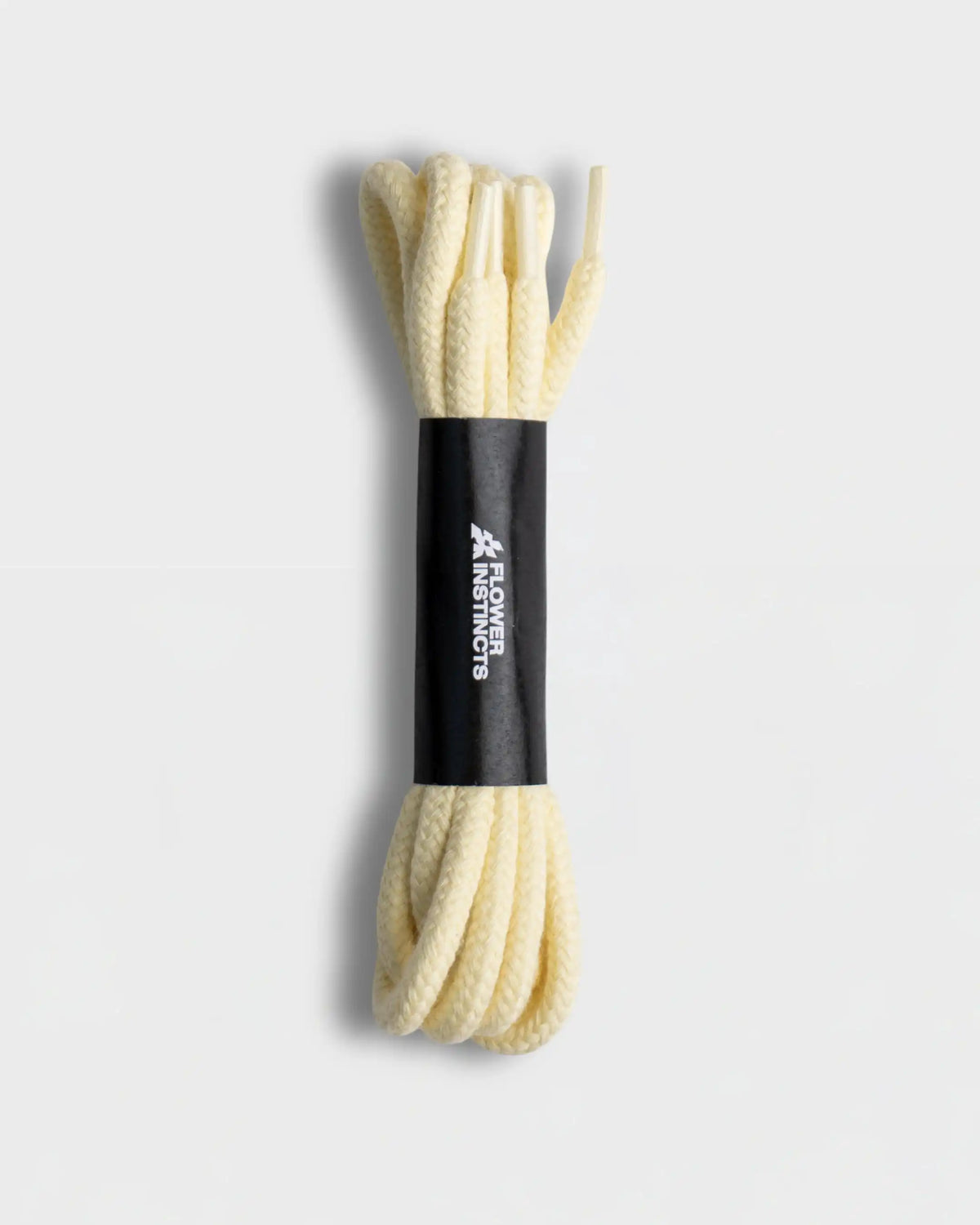Flower Instincts ROUND BRAIDED LACES YELLOW - 135CM  – Italian Leather & Suede – Handcrafted in Portugal
