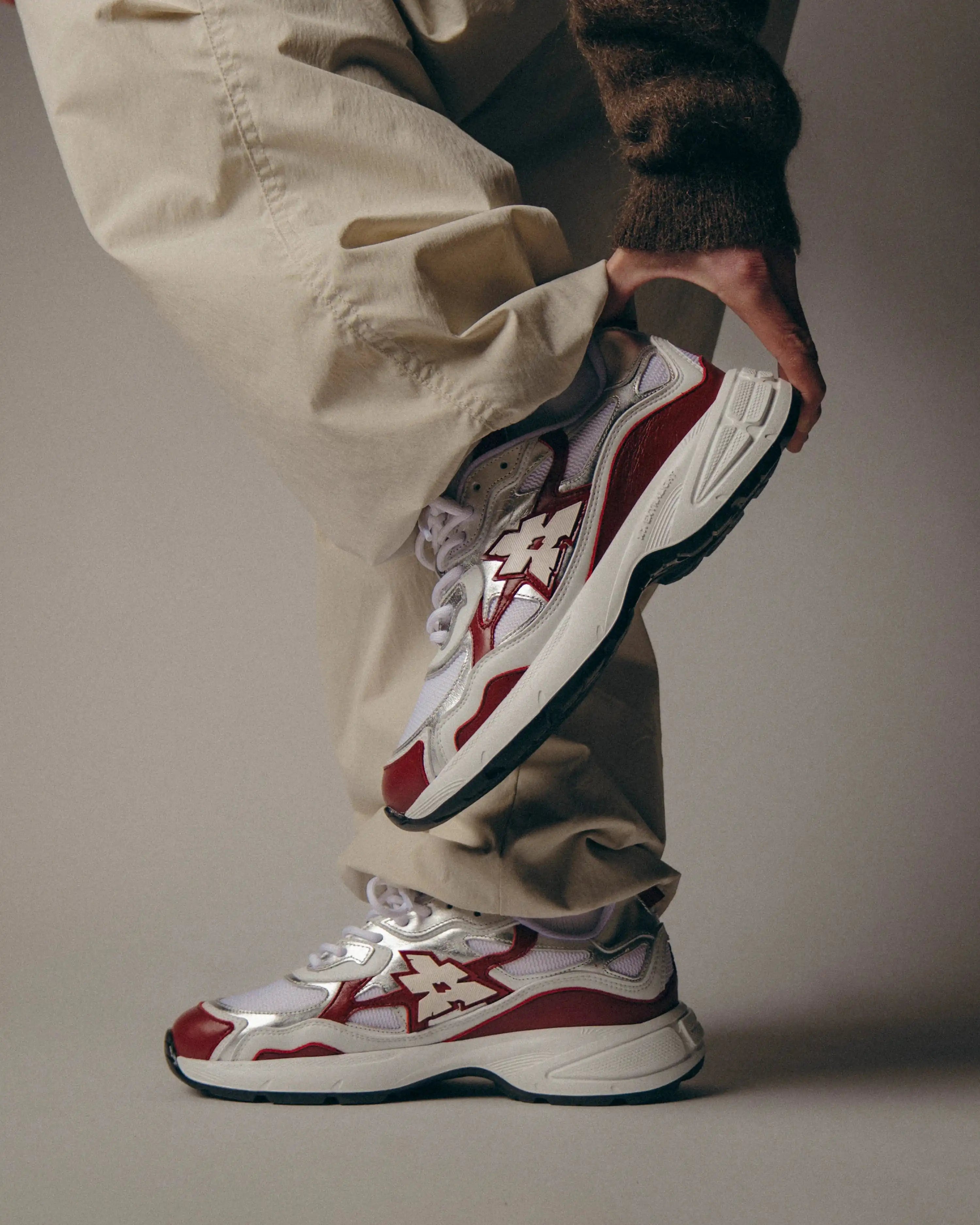 Cor-V Red Cherry — Leather & Mesh Runner | Flower Instincts