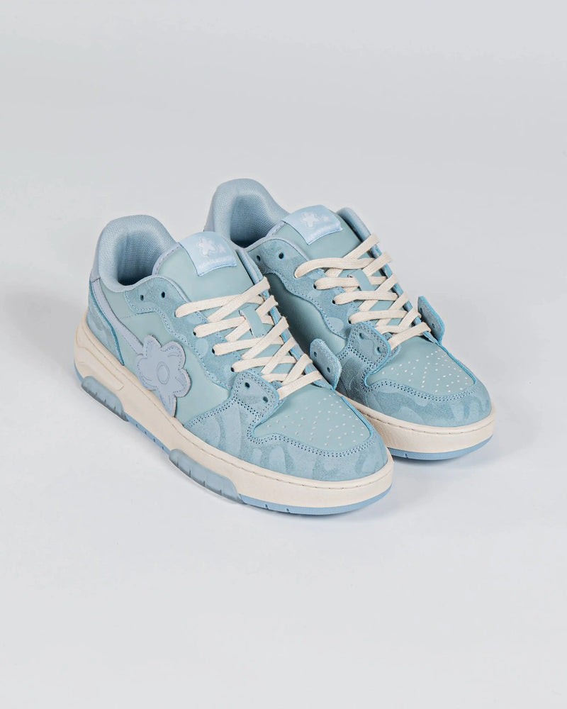 SNEAKERS FLOWER LOOPS BLEU