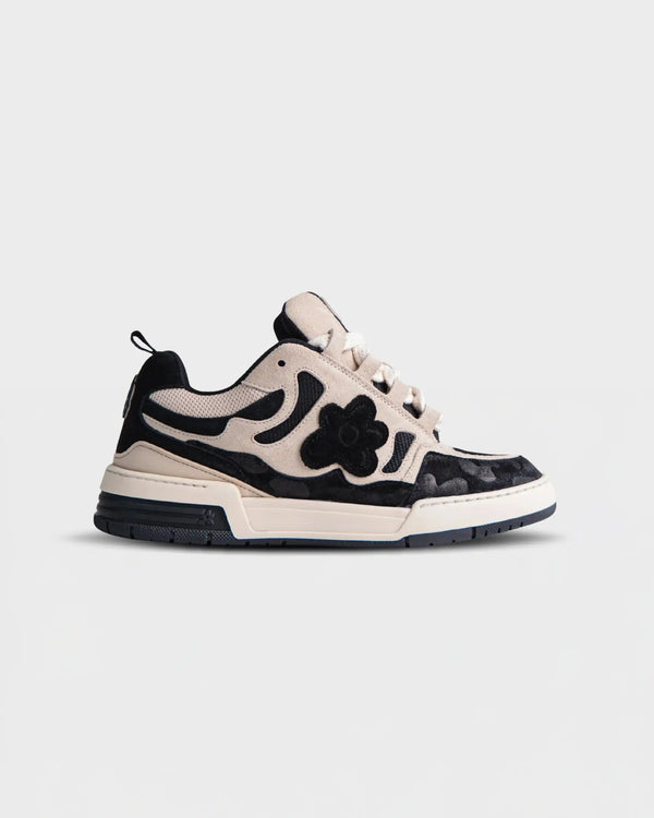 Flower Instincts SNEAKERS SDT BLACK TAR  – Italian Leather & Suede – Handcrafted in Portugal