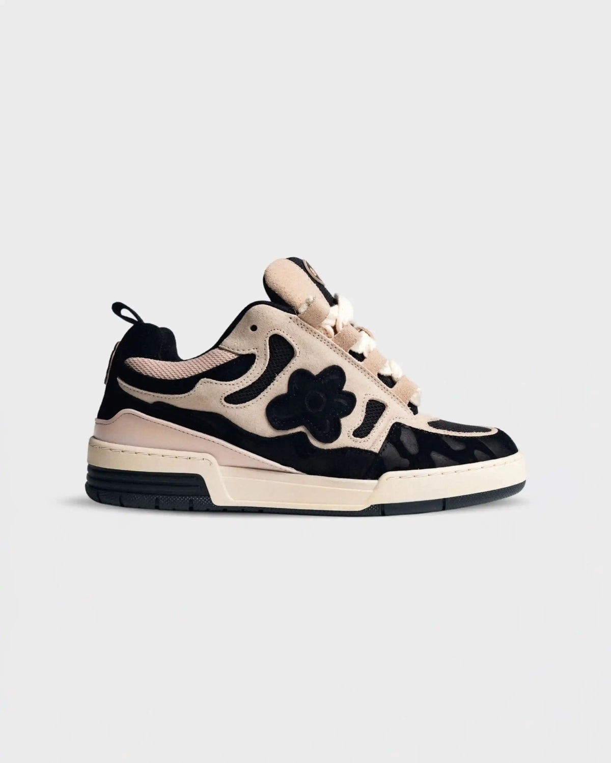Flower Instincts SNEAKERS SDT BLACK TAR  – Italian Leather & Suede – Handcrafted in Portugal
