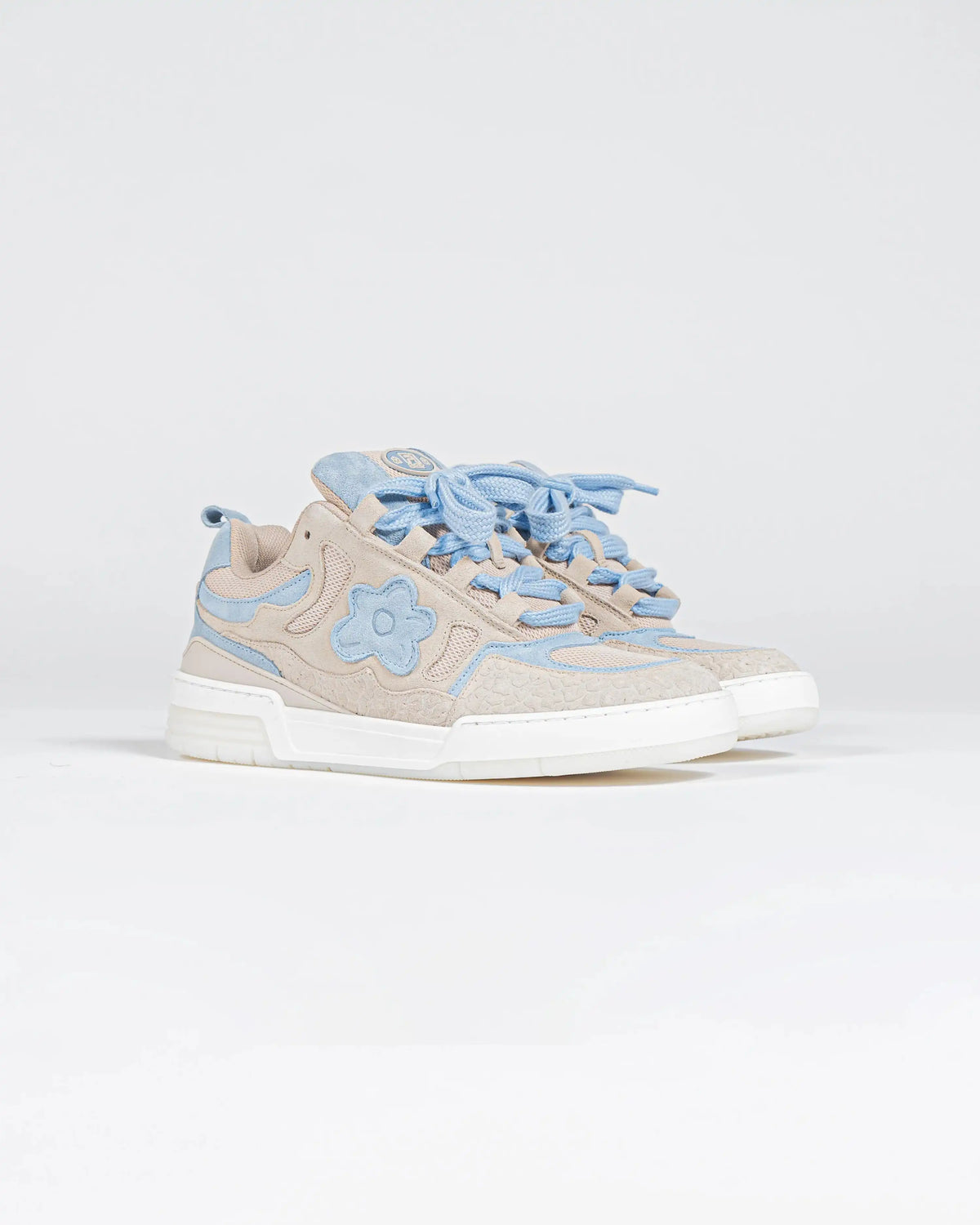 Flower Instincts SNEAKERS SDT BLUE THONO  – Italian Leather & Suede – Handcrafted in Portugal