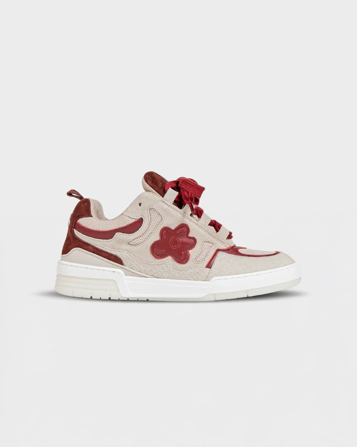 Flower Instincts SNEAKERS SDT RED BOLO  – Italian Leather & Suede – Handcrafted in Portugal