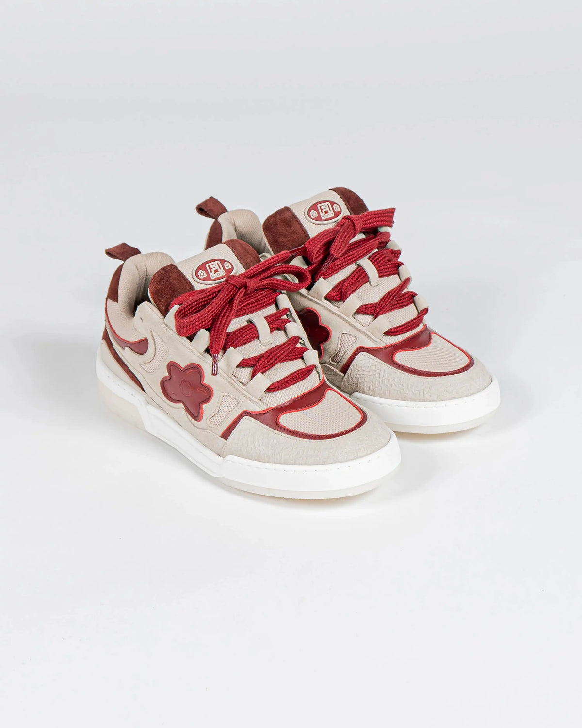 Flower Instincts SNEAKERS SDT RED BOLO  – Italian Leather & Suede – Handcrafted in Portugal