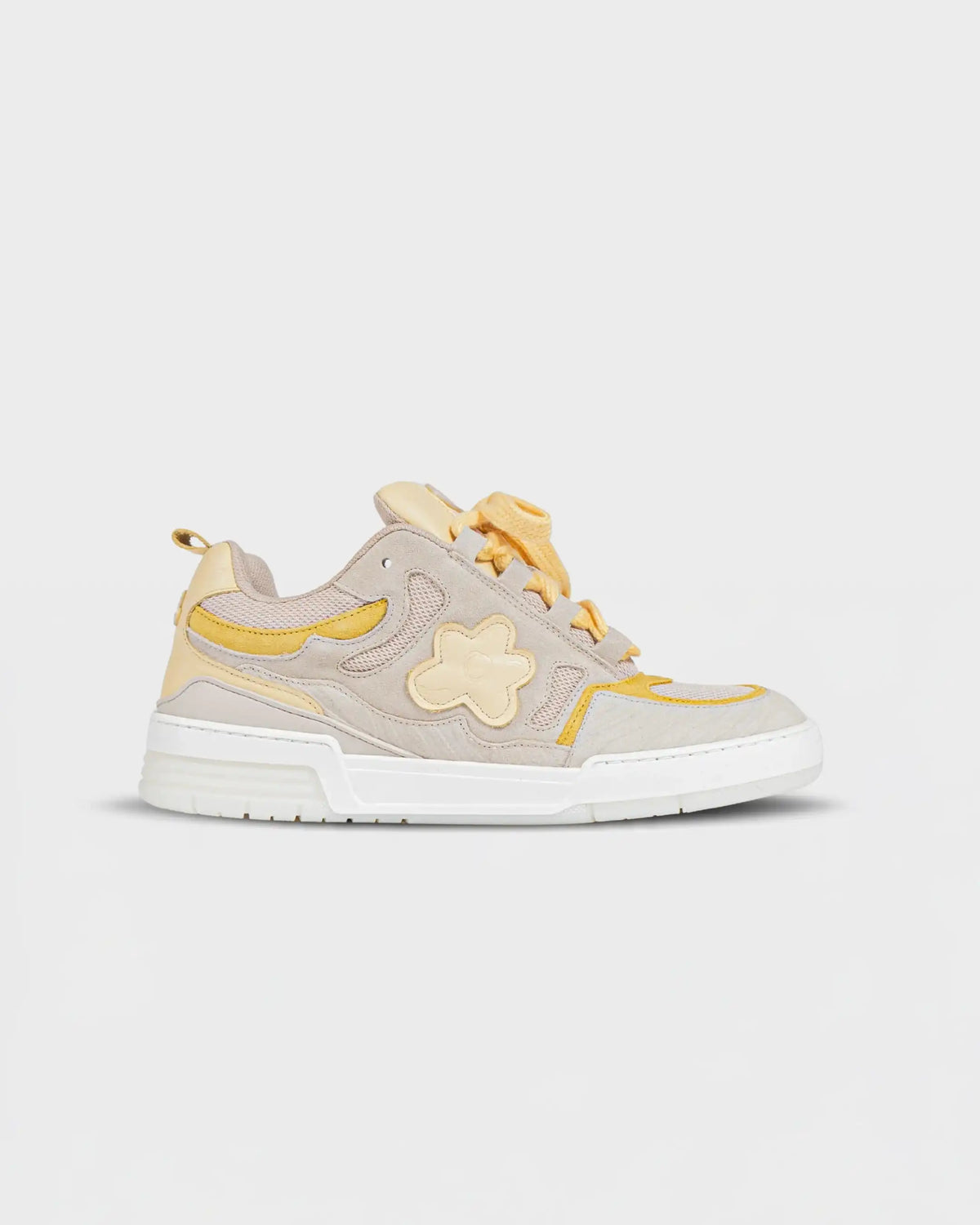 Flower Instincts SNEAKERS SDT YELLOW FROMAGIO  – Italian Leather & Suede – Handcrafted in Portugal