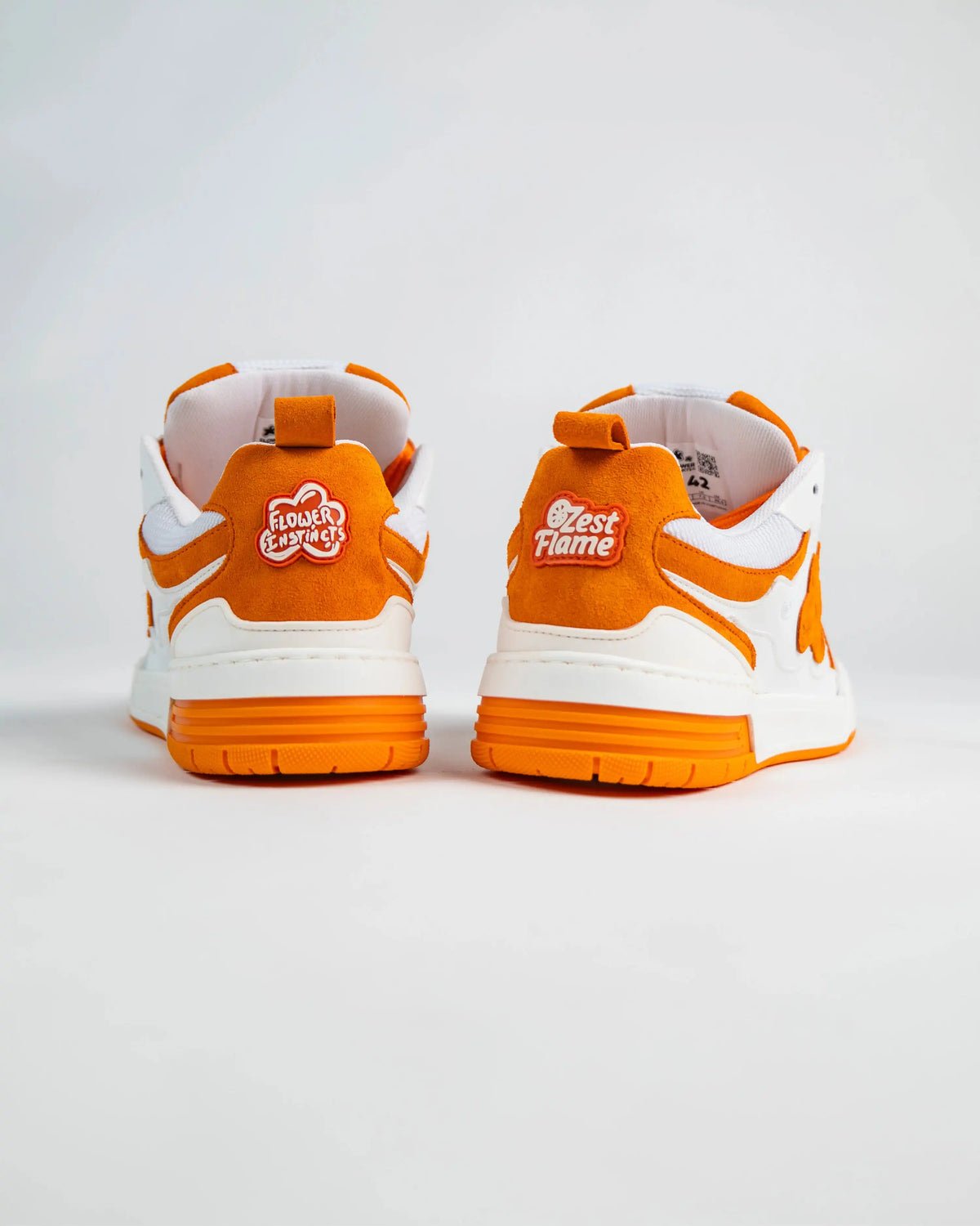 Flower Instincts SNEAKERS SDT ZEST FLAME  – Italian Leather & Suede – Handcrafted in Portugal