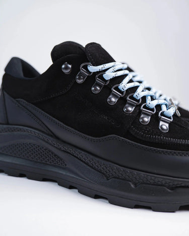 Sneakpeak Black — Premium Suede and Leather Sneaker | Flower