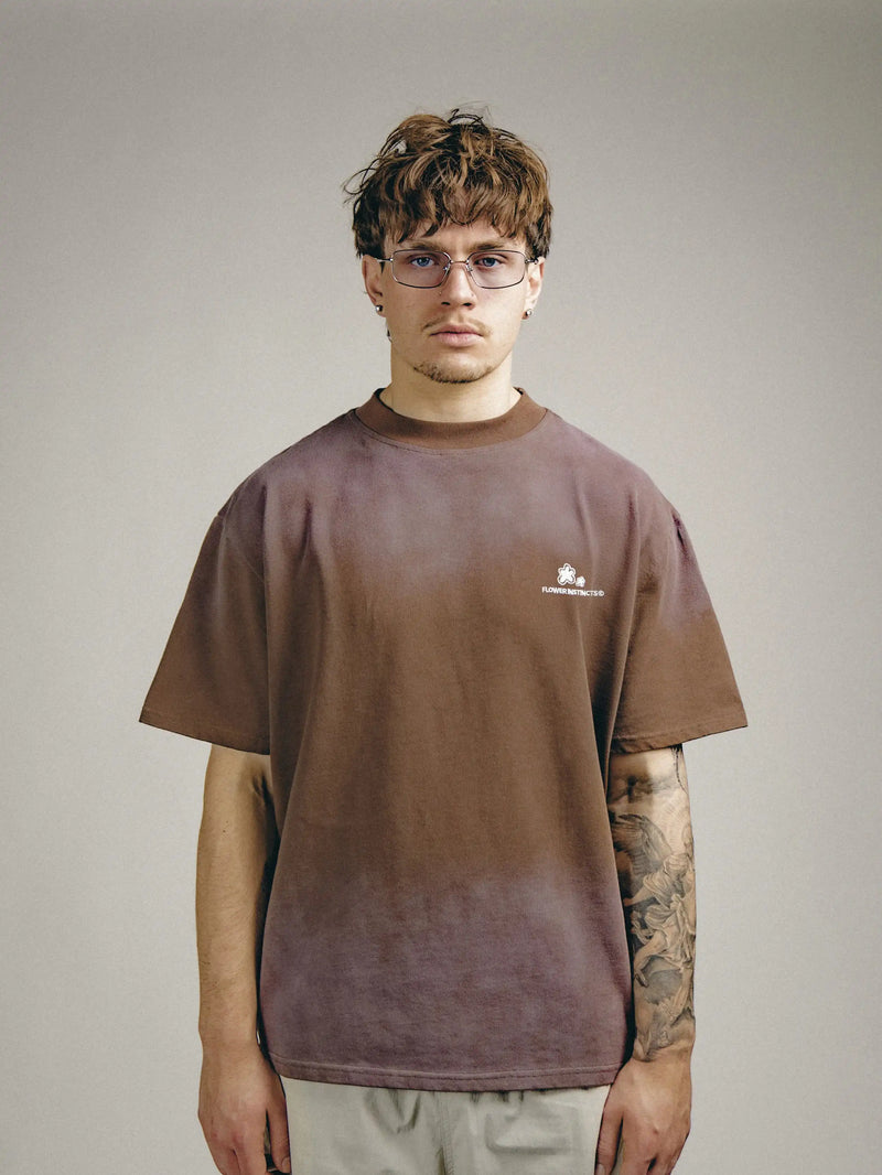 T-SHIRT CLASSIC BRUN/ROSE