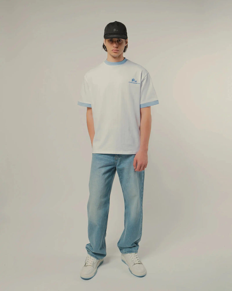 T-SHIRT CLASSIC BLEU/BLANC
