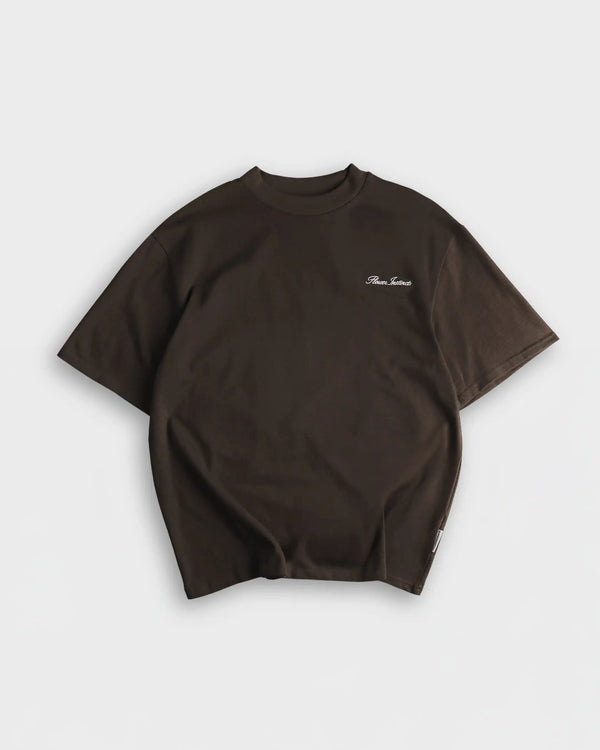 Flower Instincts TEE SIGNATURE BROWN & BLUE  – Italian Leather & Suede – Handcrafted in Portugal