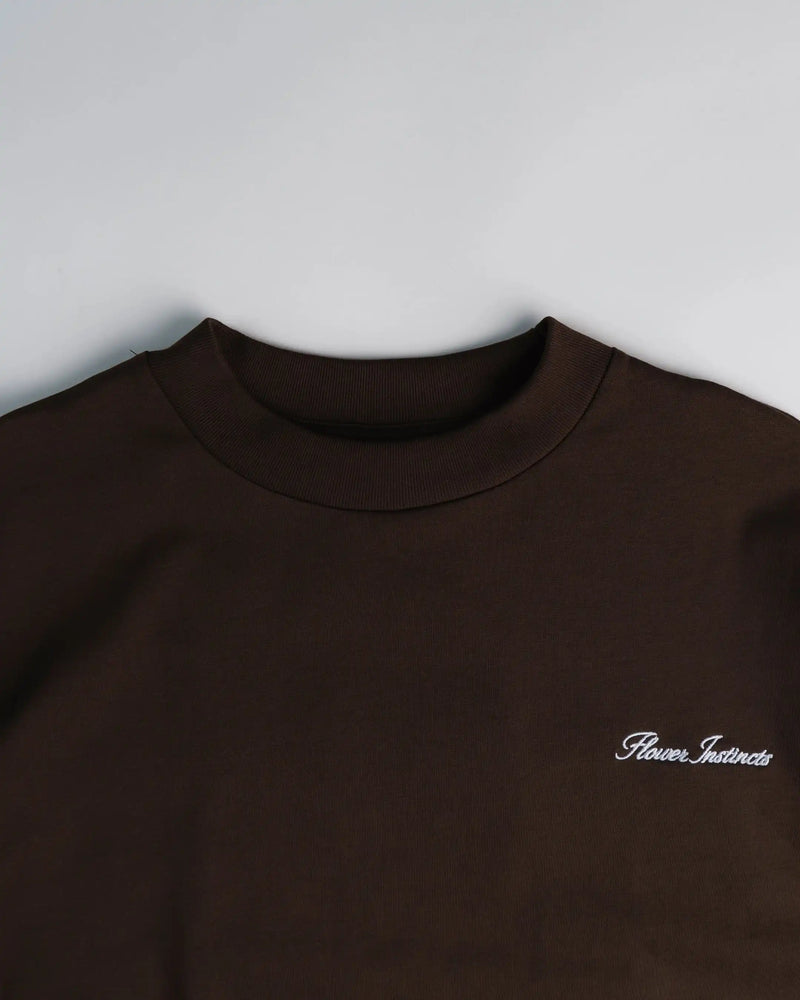 T-SHIRT SIGNATURE BRUN & BLEU