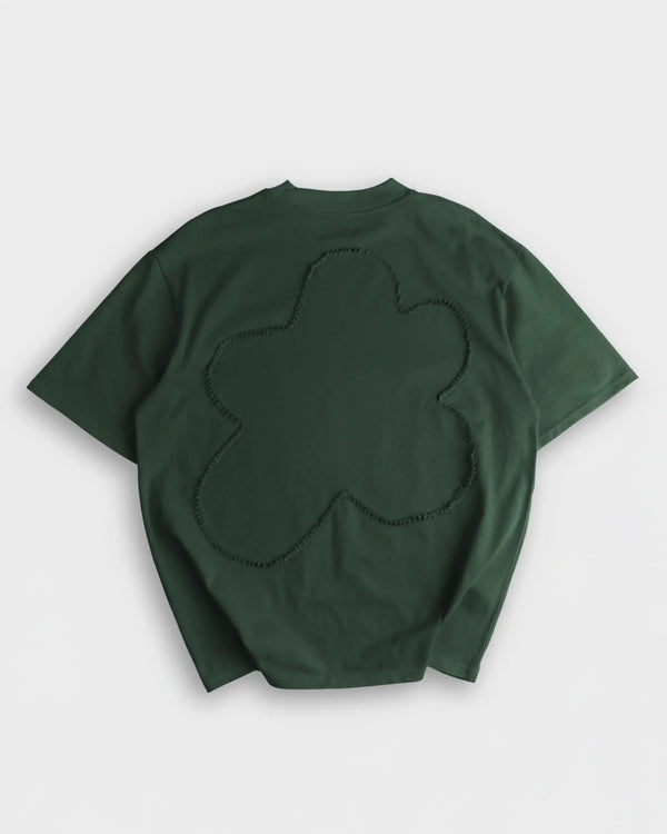 Flower Instincts TEE SIGNATURE PINE GREEN  – Italian Leather & Suede – Handcrafted in Portugal
