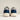 Flower Instincts Daytona Blue Hour sneaker, rear view with embossed heel logo