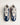 Flower Instincts Daytona Blue Hour sneaker, overhead view of the pair